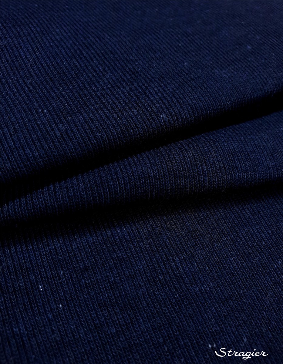 Tricot - souple - Côte 1mm - uni - Bleu Marine - 70 cm