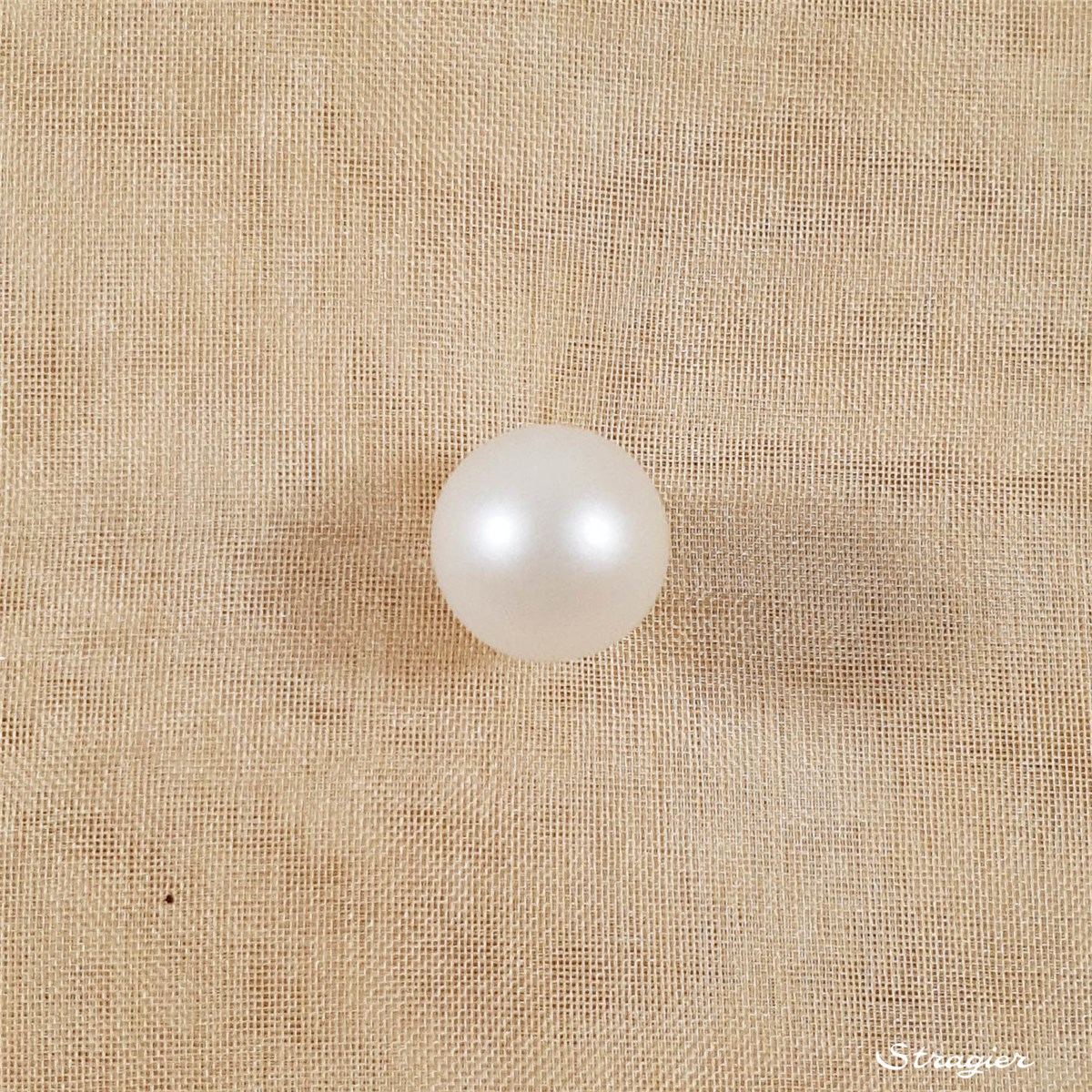 Pearl Button - Spherical - matte - Ivoire clair - 9 mm