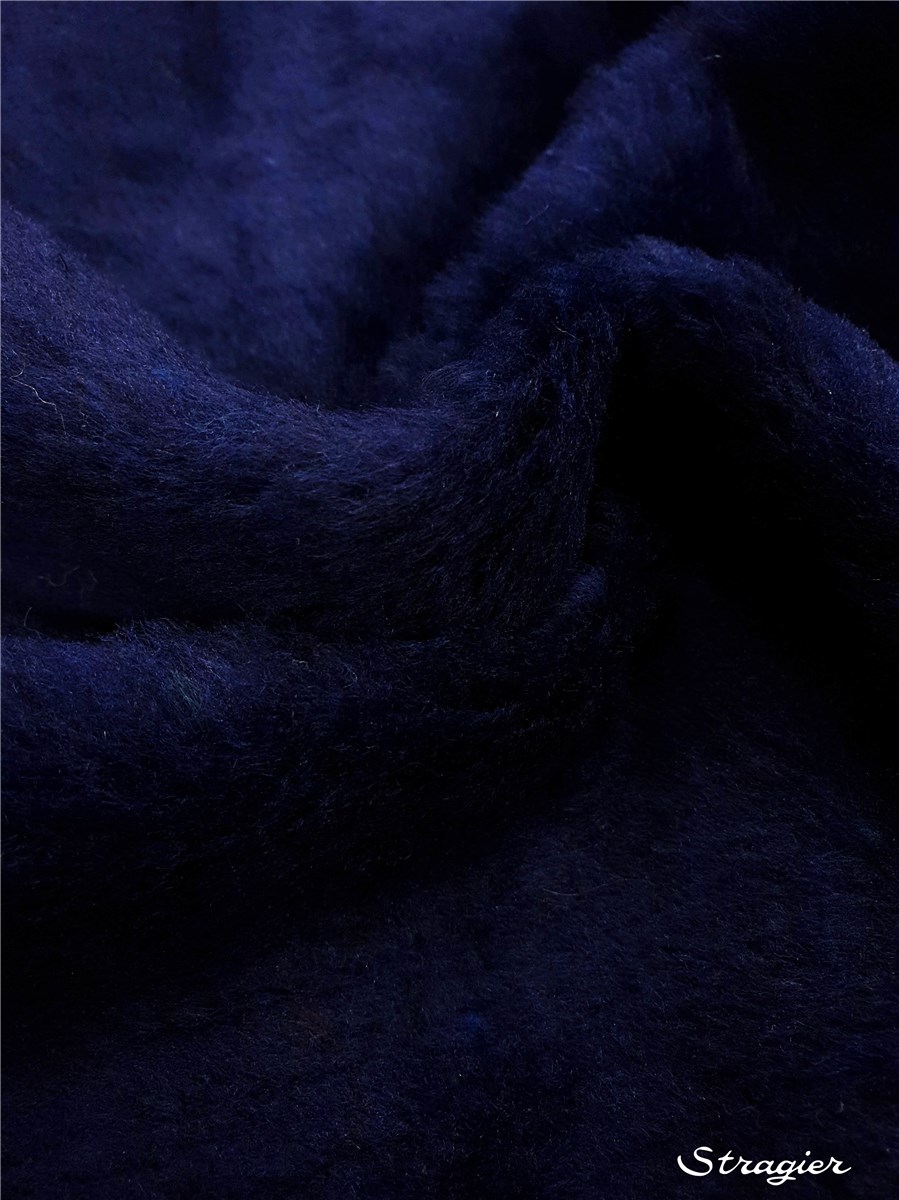 Faux Fur - uni - Marine clair - 110 cm