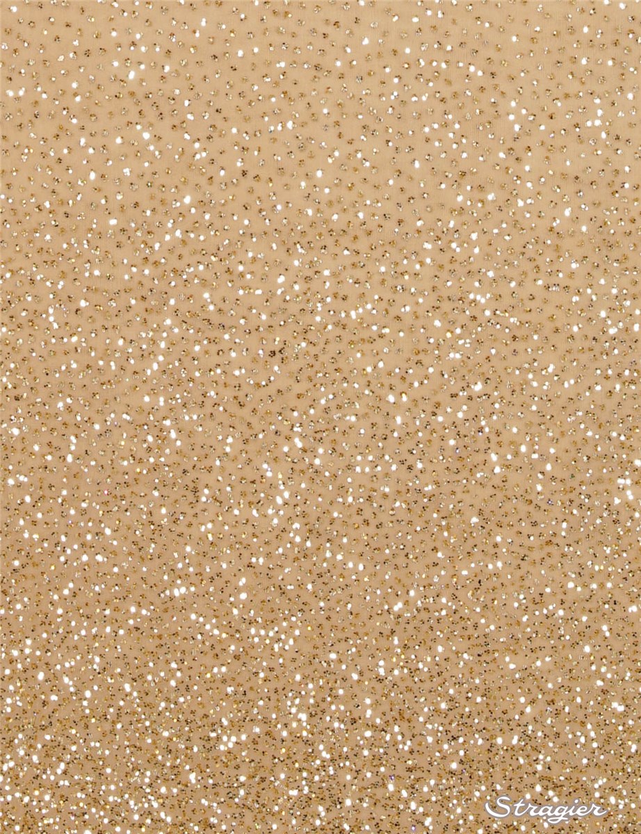 Tulle fin incrusté de micro Paillettes - Progressif - Light Gold 
