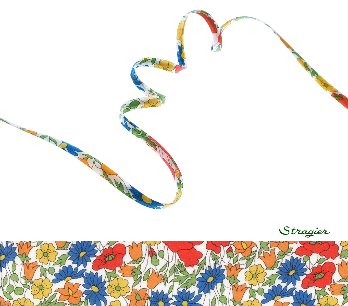 Liberty Cord - 4095 Poppy and Daisy - M - 4 mm
