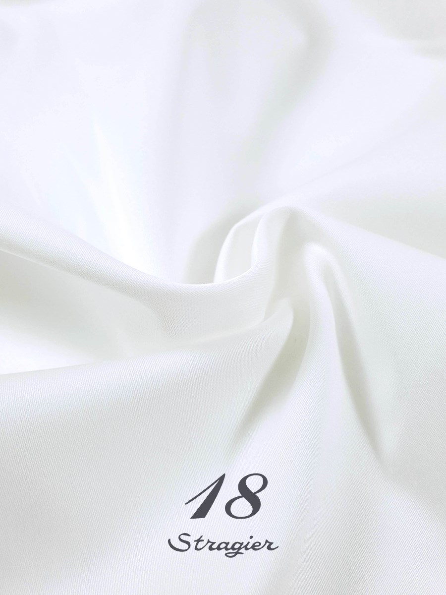 Satin de Coton extensible - uni - Ivoire clair Stragier