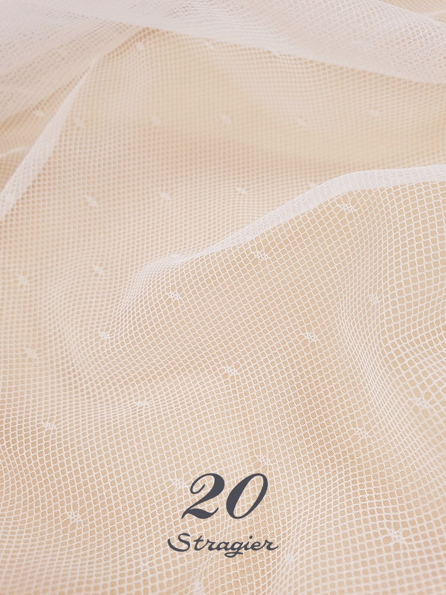 Swiss Dots  Tulle - soft - Point d'esprit 2mm - Stragier Ivory - 150 cm
