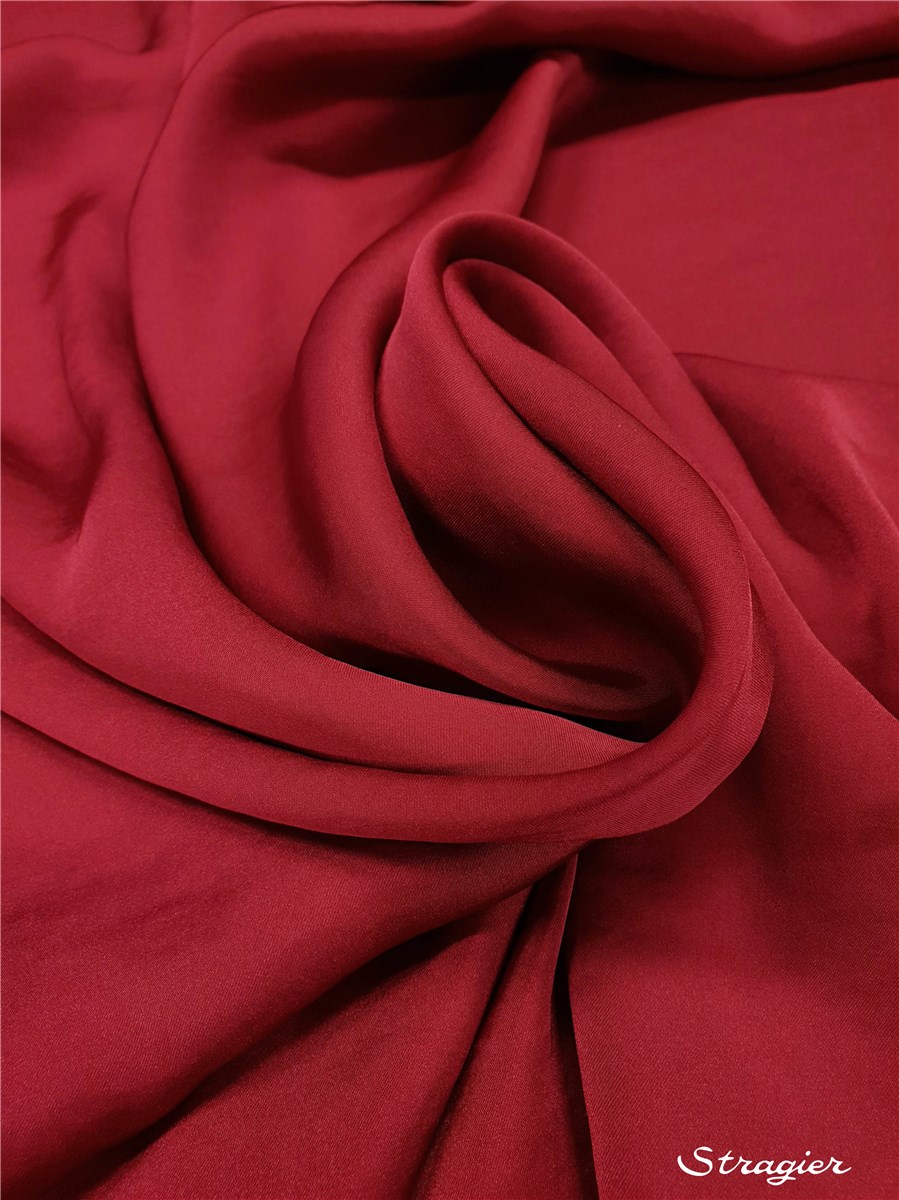 Crêpe Satin lavé - fluide - uni - Bougainvillée