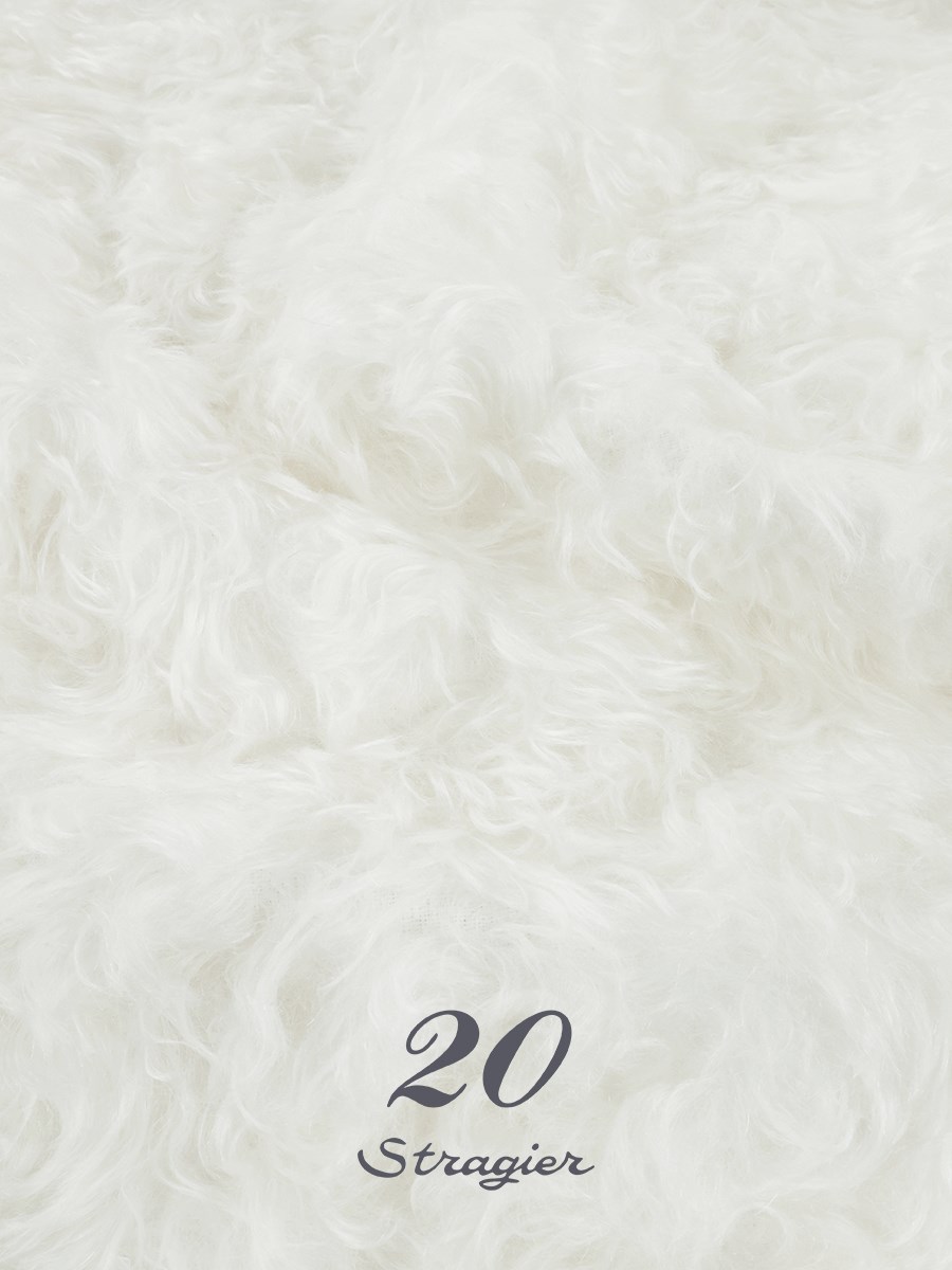 Faux Fur - MOHAIR - Long Curl 40mm - Stragier Ivory