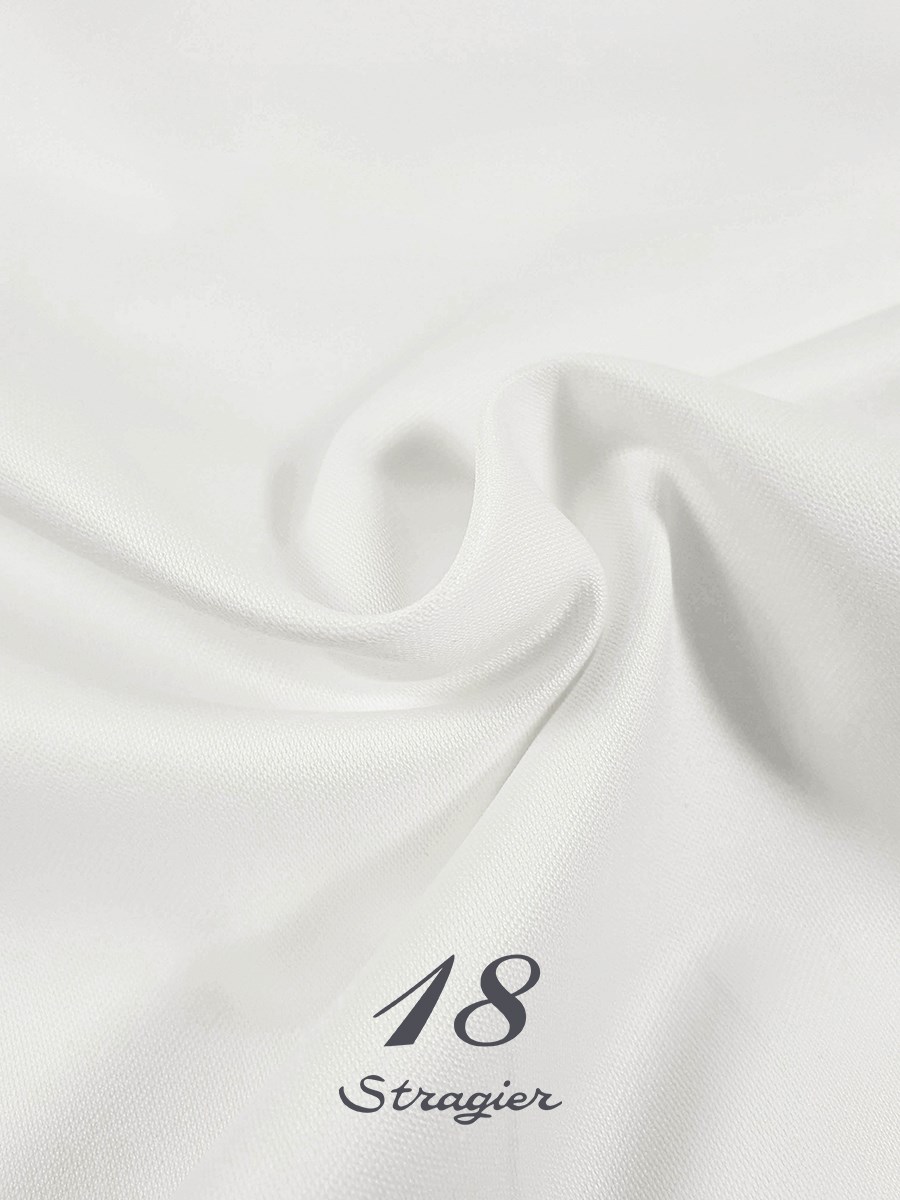 Satin Cuir - Pur Coton BIO - uni - Ivoire clair Stragier