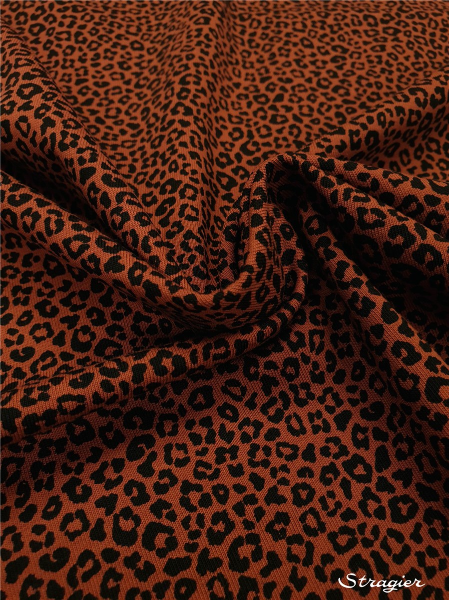 Jersey Coton stretch - Miniléo - Sienne 