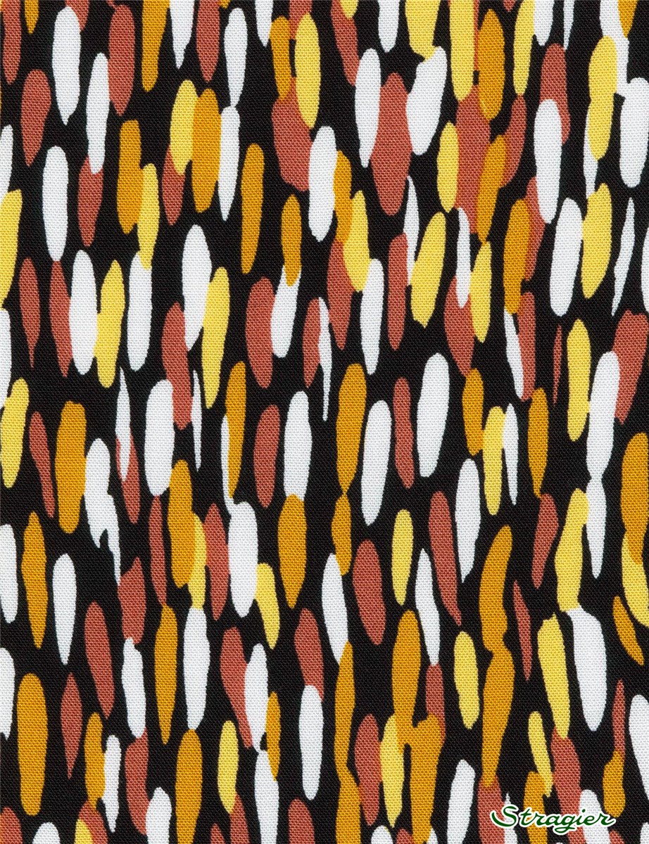 Viscose - Indy - Moutarde-Black 