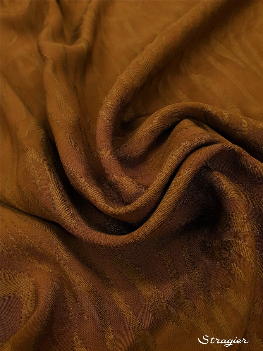 Jacquard souple Viscose - Thigmo - Brun Fauve 