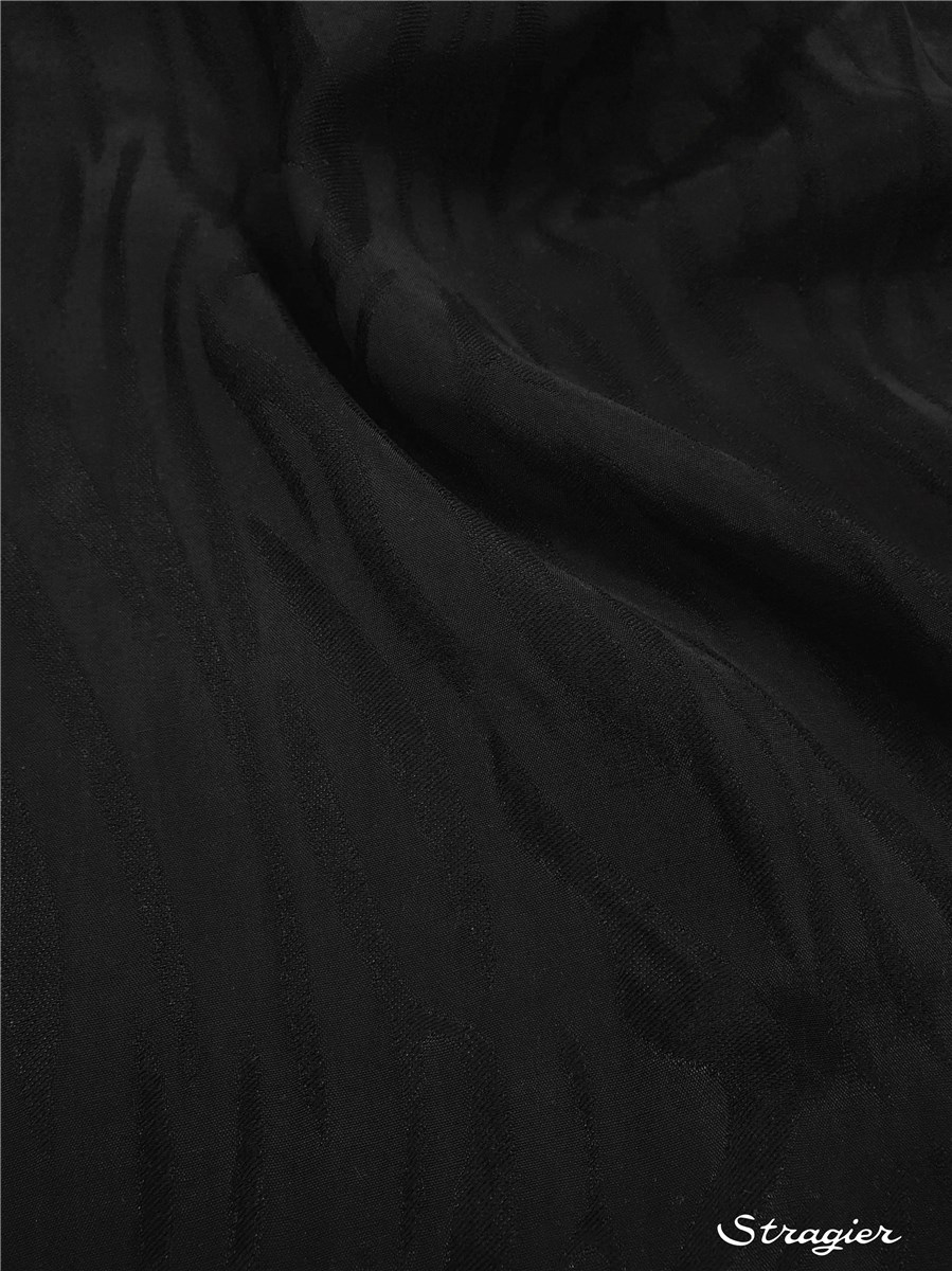 Jacquard souple Viscose - Thigmo - Noir 