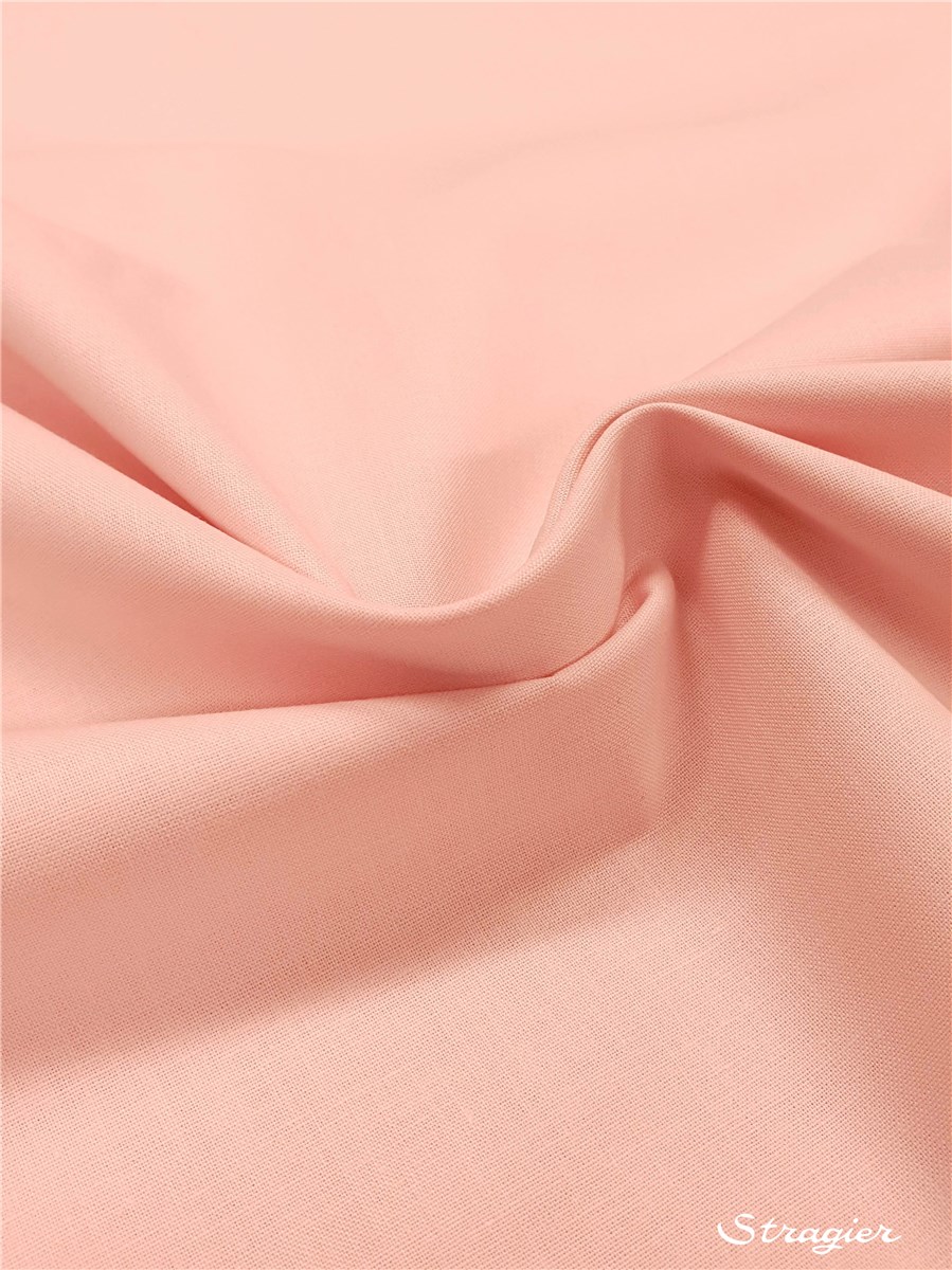Pure Organic Cotton Poplin - uni - Rose perle