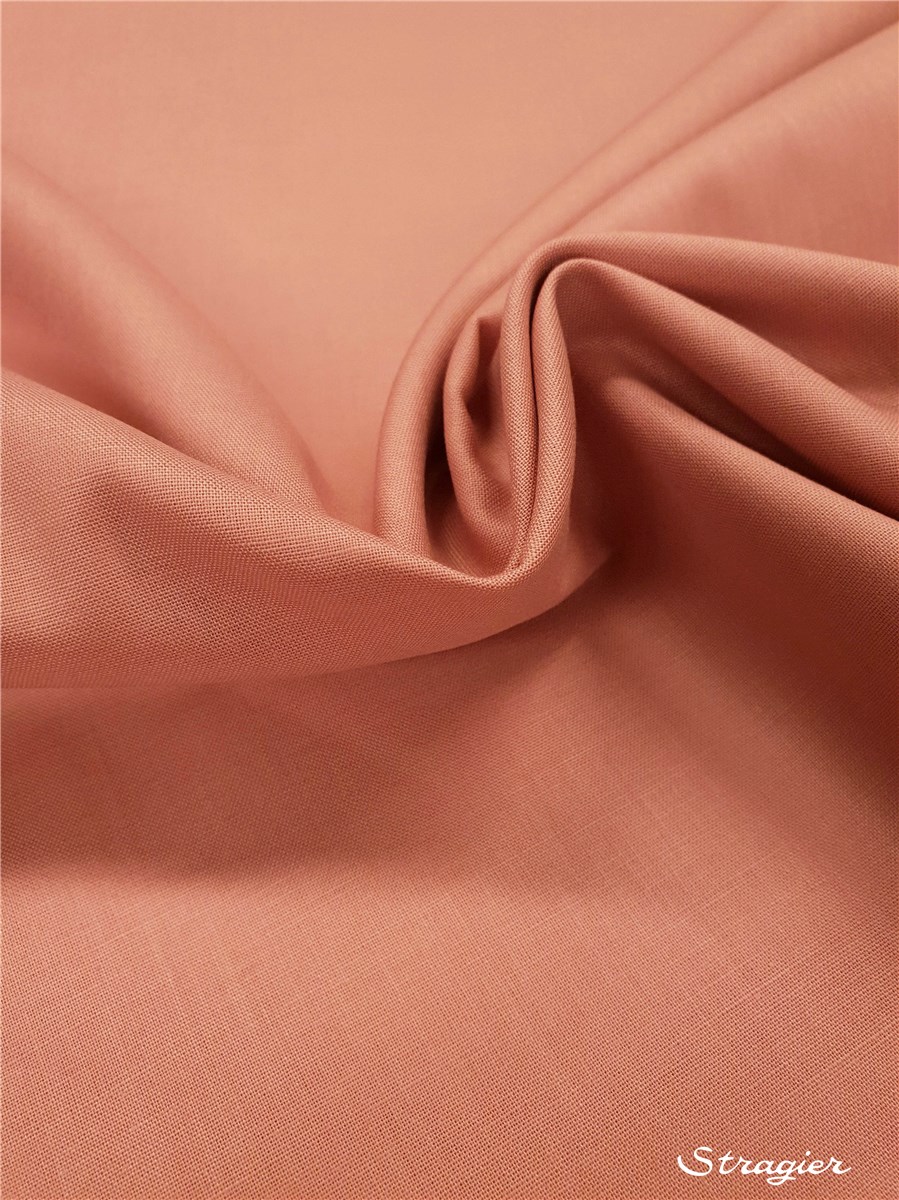 Popeline pur Coton BIO - uni - Vieux rose