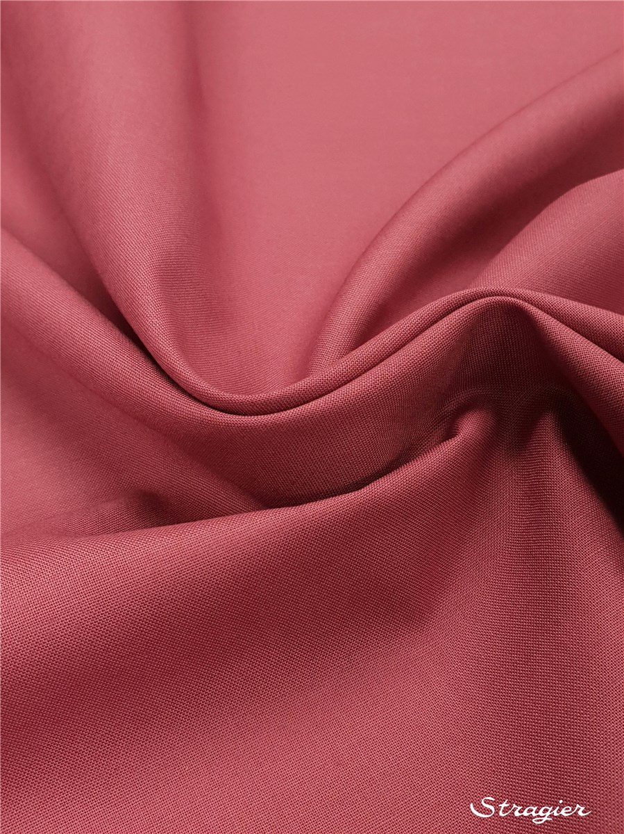Pure Organic Cotton Poplin - uni - Rose de Bourgogne