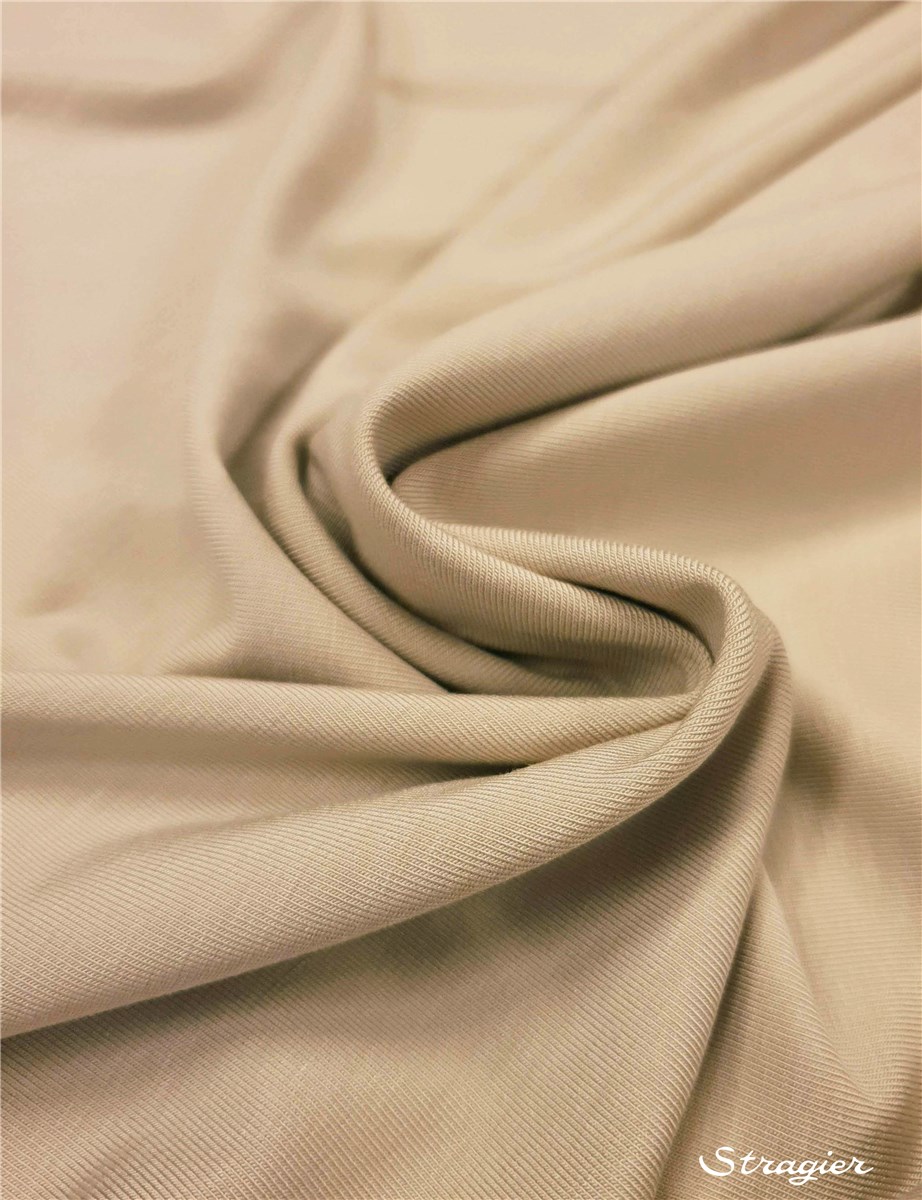 Jersey - Bamboo - Super Soft - uni - Beige Galet