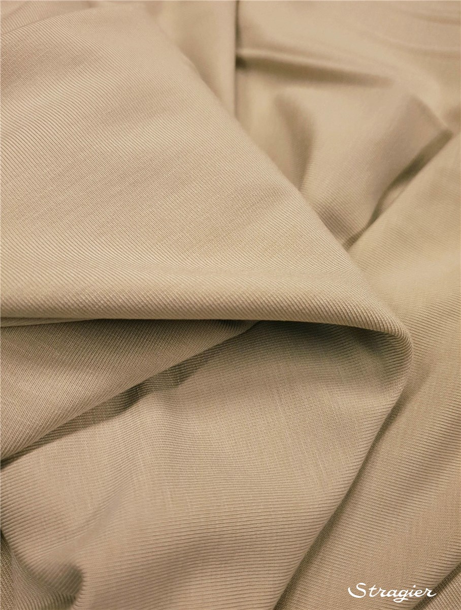 Jersey Bambou Super Soft - uni - Beige Galet