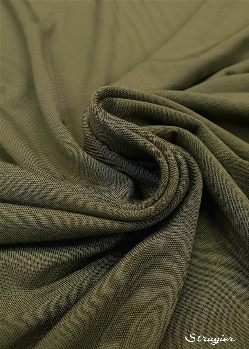 Jersey Bambou Super Soft - uni - Kaki 