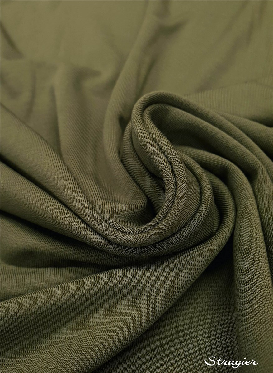Jersey Bambou Super Soft - uni - Kaki