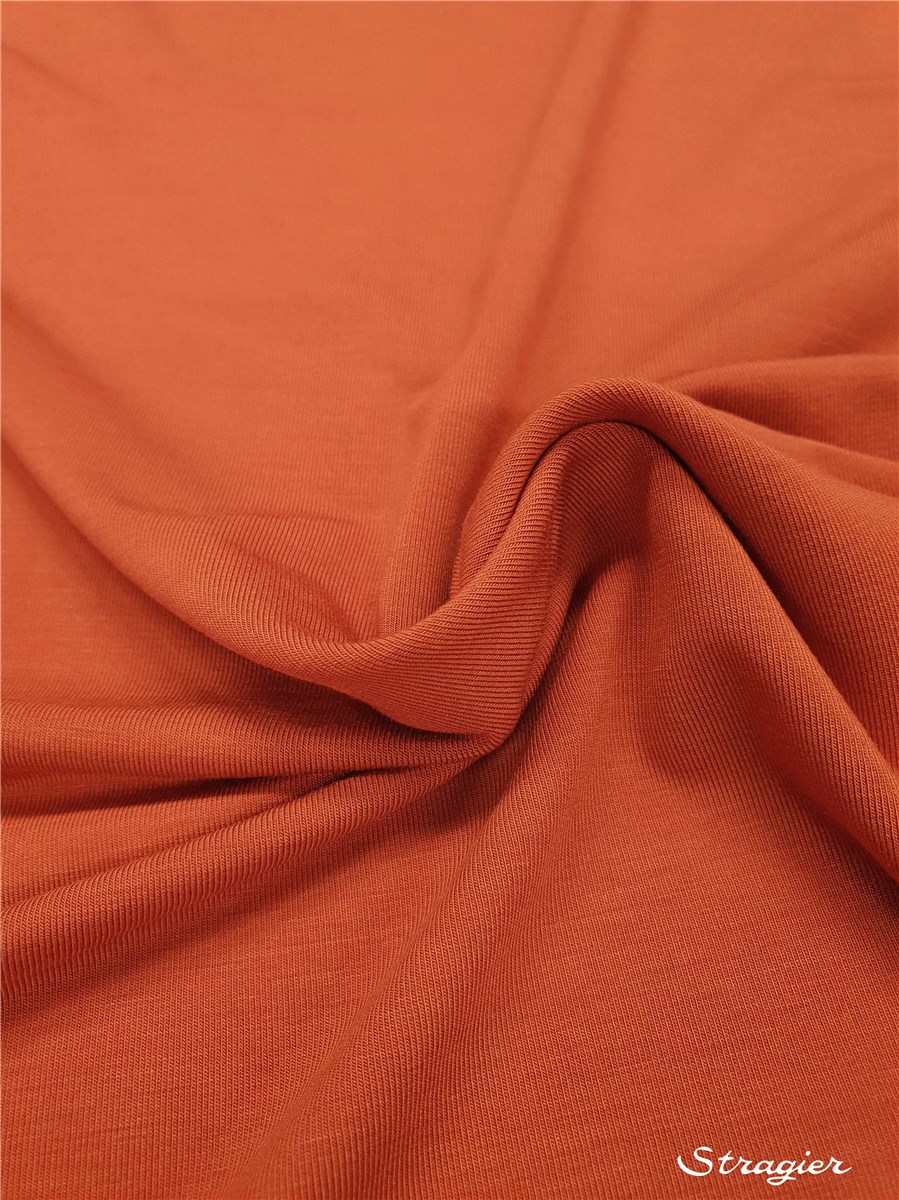 Jersey - Bamboo - Super Soft - uni - Corail-Orange