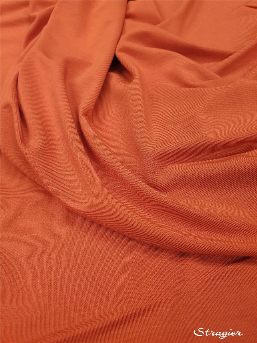 Jersey Bambou Super Soft - uni - Corail-Orange
