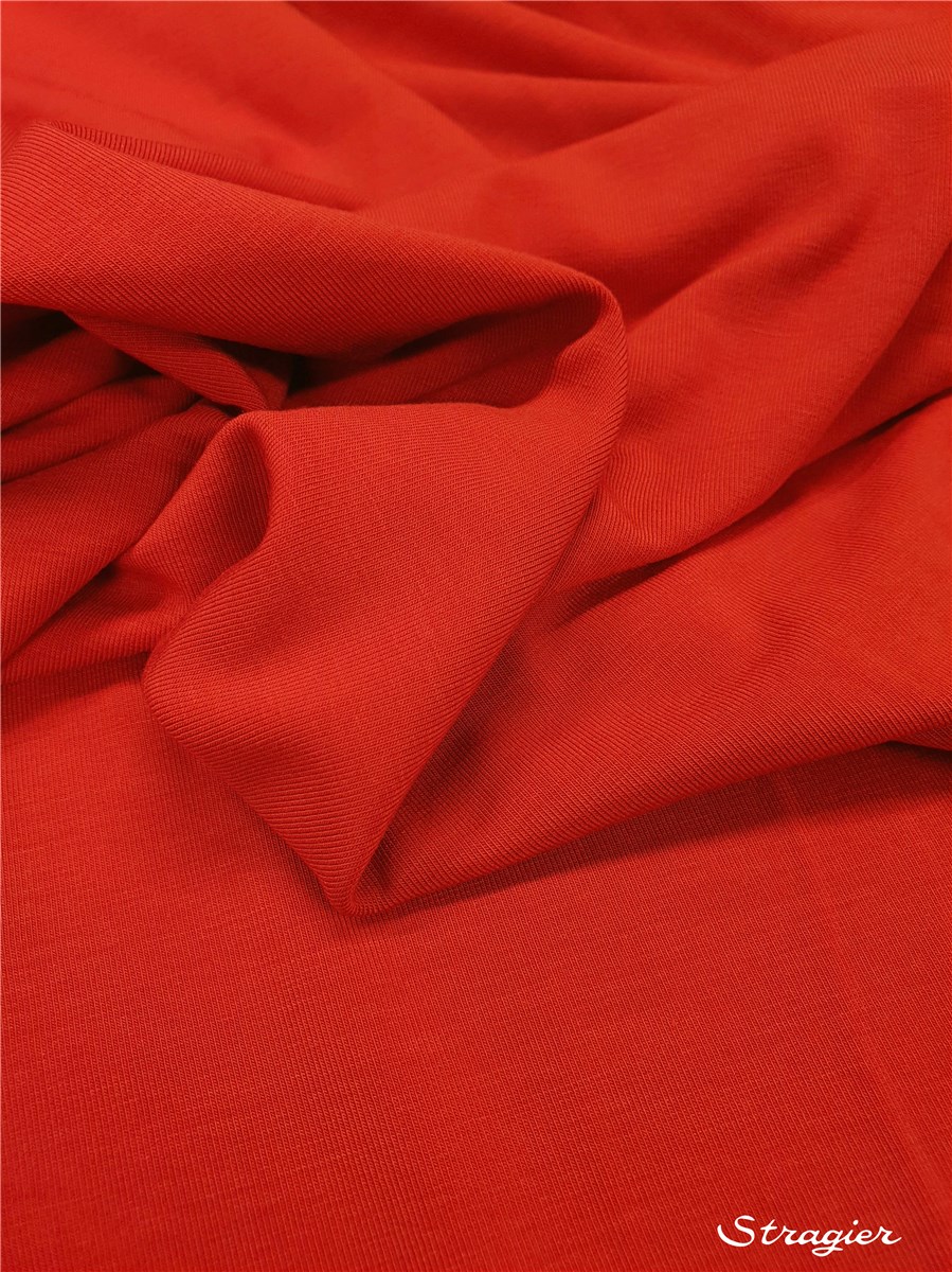 Jersey Bambou Super Soft - uni - Rouge