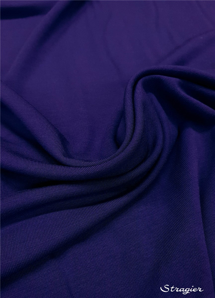 Jersey - Bamboo - Super Soft - uni - Bleu Roi