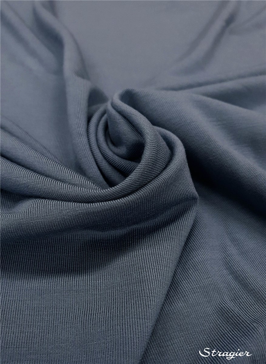 Jersey - Bamboo - Super Soft - uni - Bleu nuage