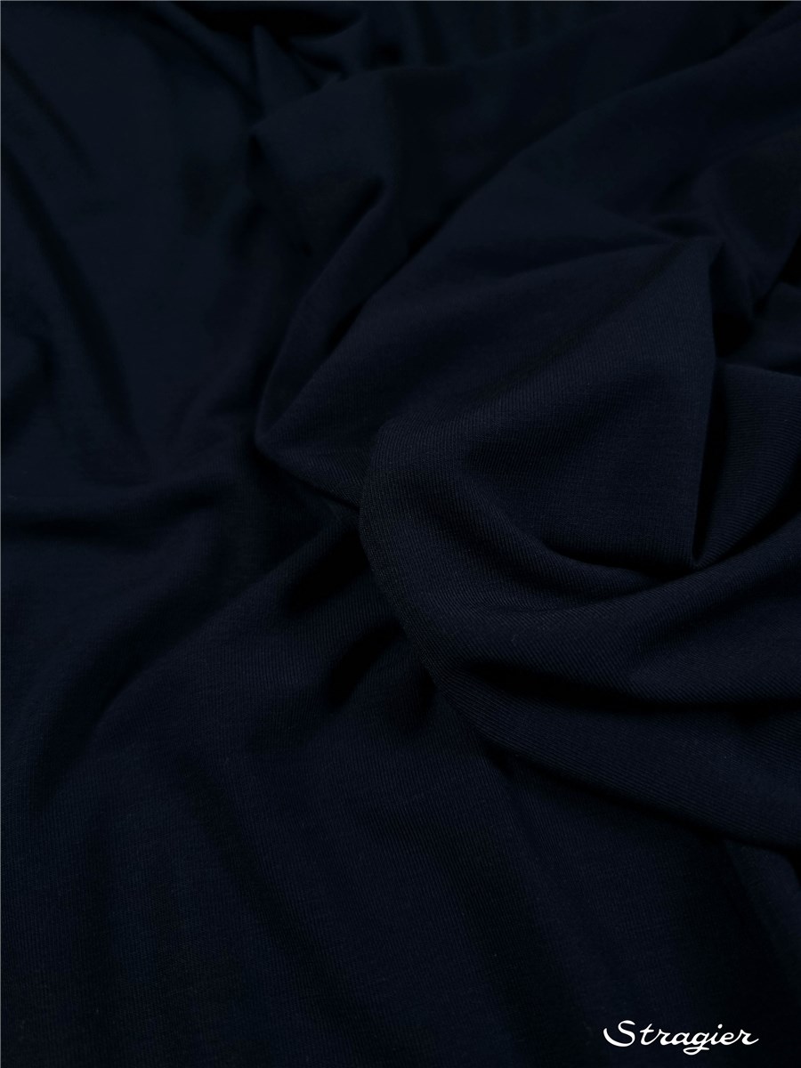 Jersey Bambou Super Soft - uni - Marine 