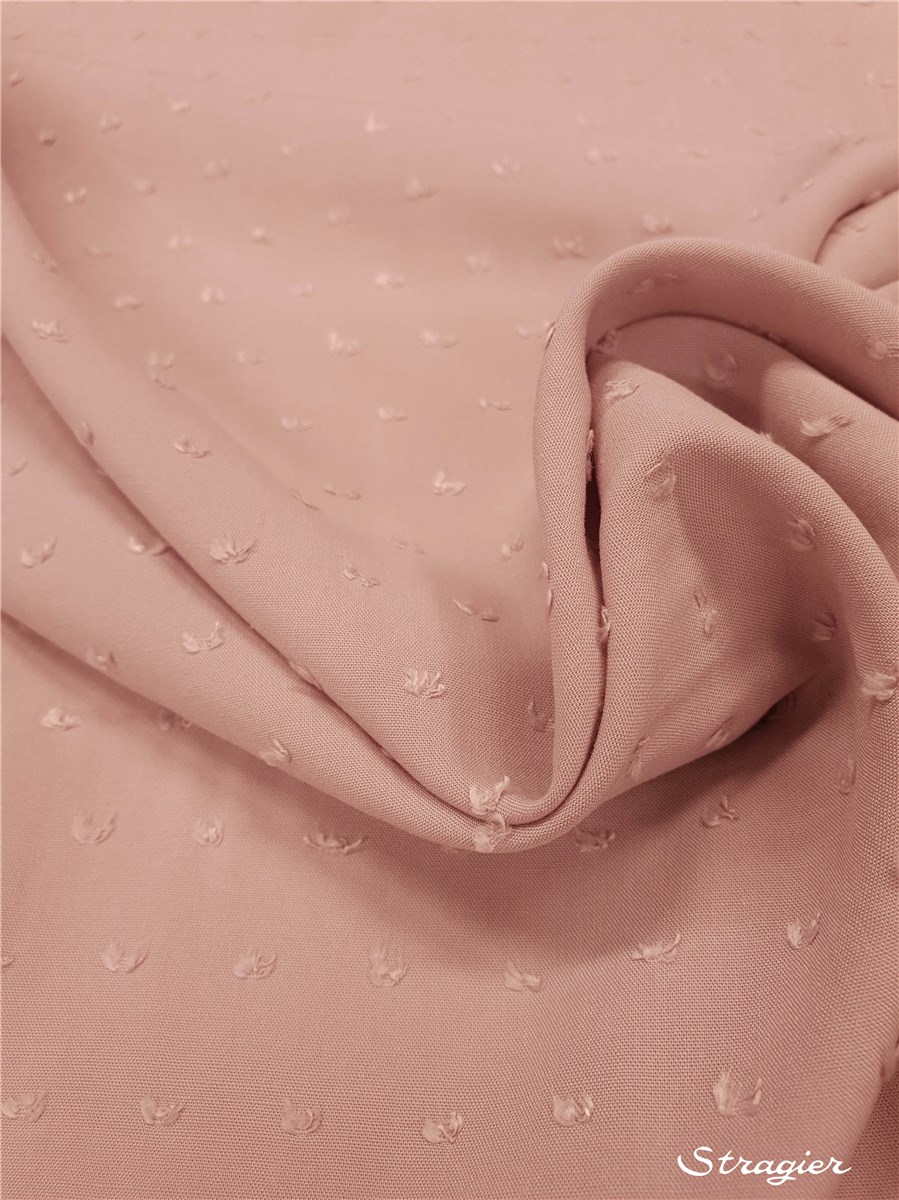 Batiste souple Plumetis - uni - Rose Zéphyr 