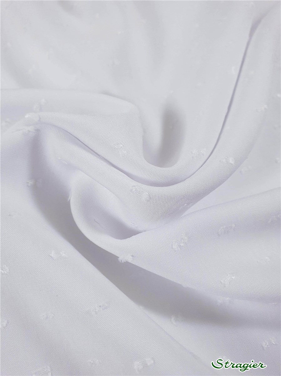 Batiste souple Plumetis - uni - Blanc