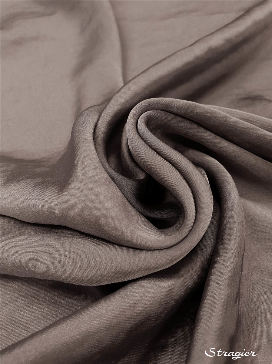 Satin Crepe washed - flowing - uni - Gris Acier