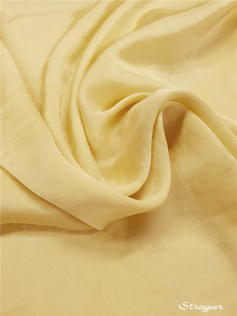 Satin Crepe washed - flowing - uni - Jaune pâle