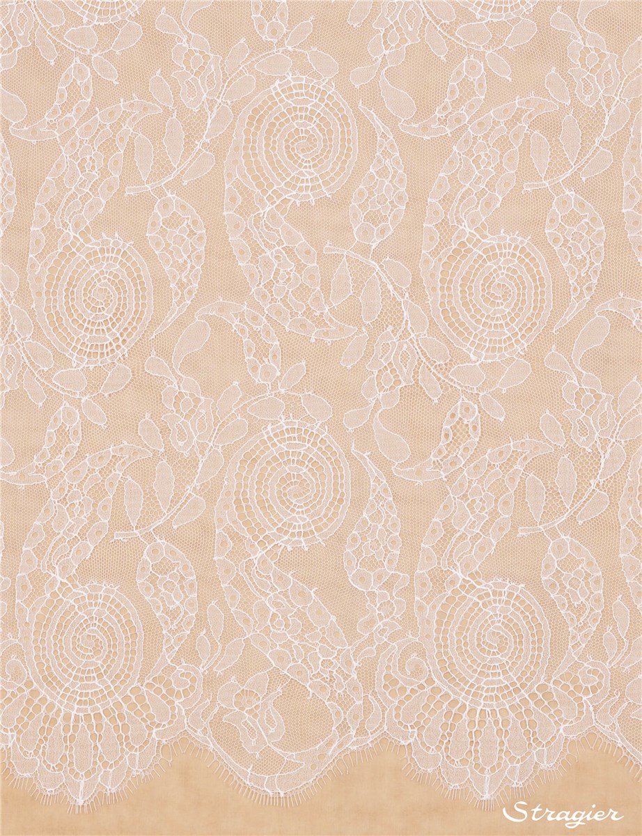 Dentelle Chantilly - Passilline - Ivoire clair Stragier - 90 cm