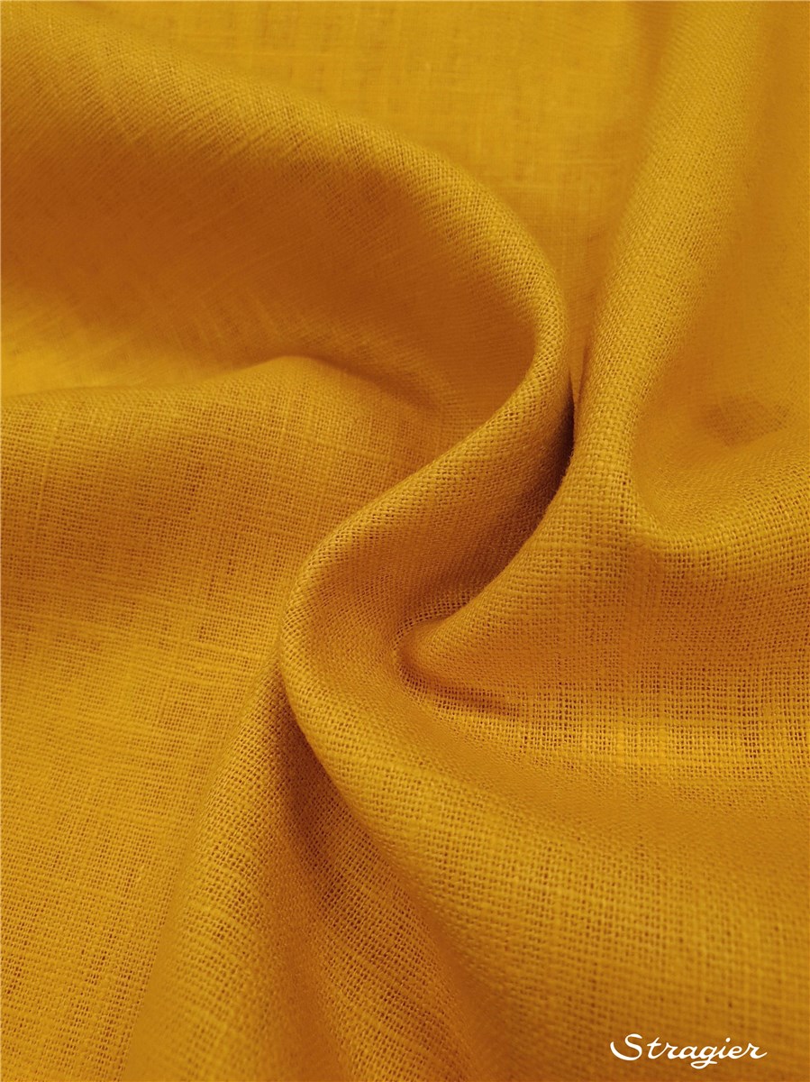 Pure Ramie Cloth - Plain - Jaune Safran