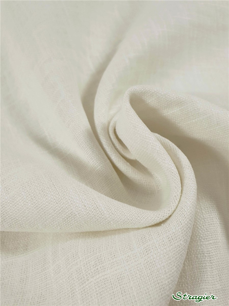 Toile pur Lin - Uni - Ivoire clair 