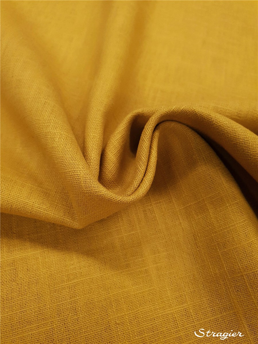 Pure Ramie Cloth - Plain - Moutarde