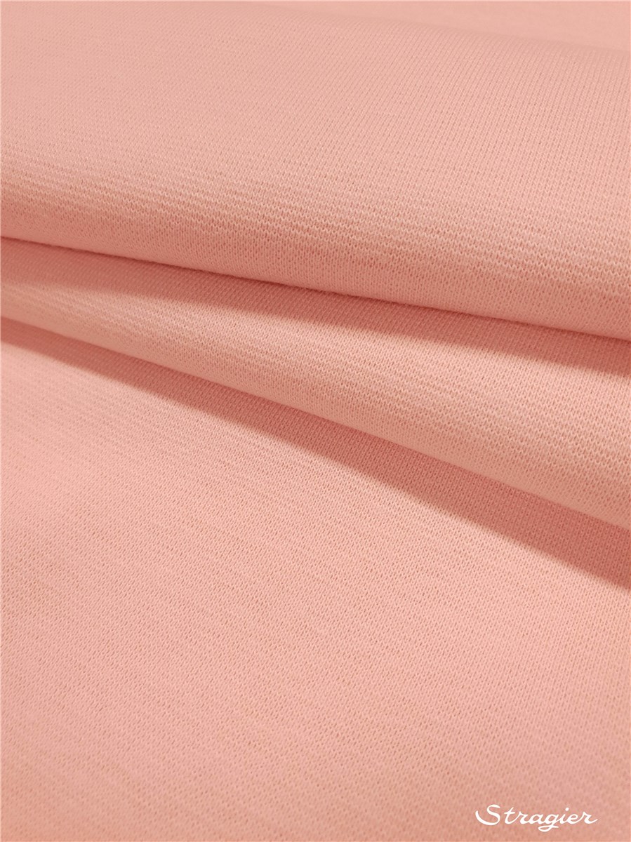 Cotton Knitted Ribbing - Stretch - uni - Rose perle