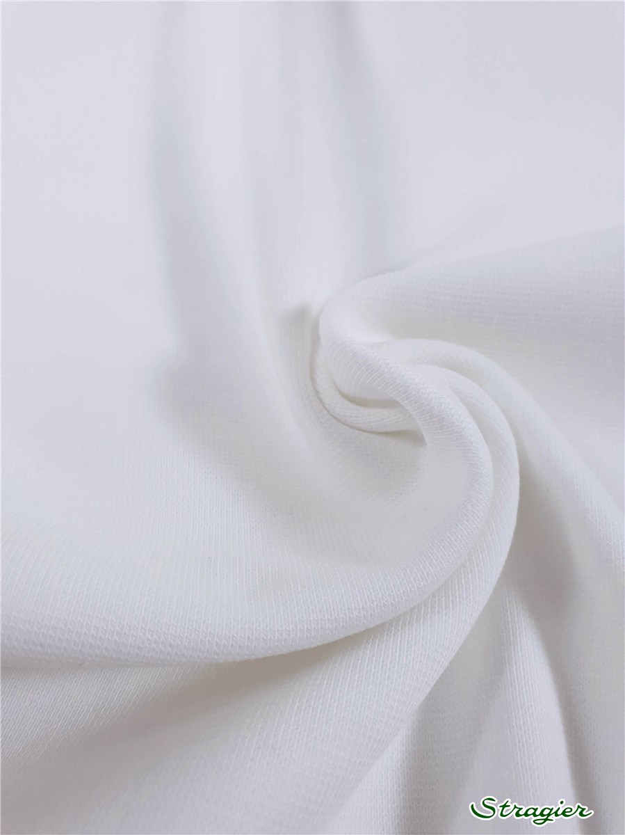 Bord Côte Coton Stretch - uni - Porcelaine