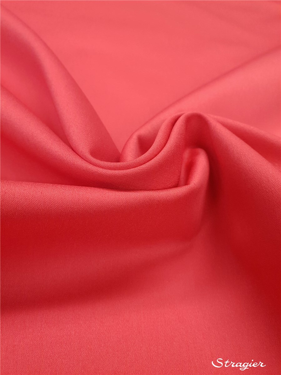 Satin de Coton Extensible - uni - Rose Corail