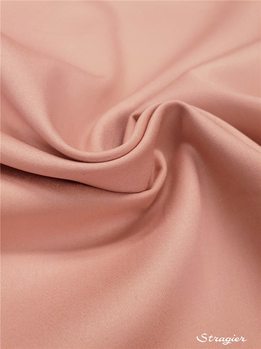 Satin de Coton Extensible - uni - Beige rosé