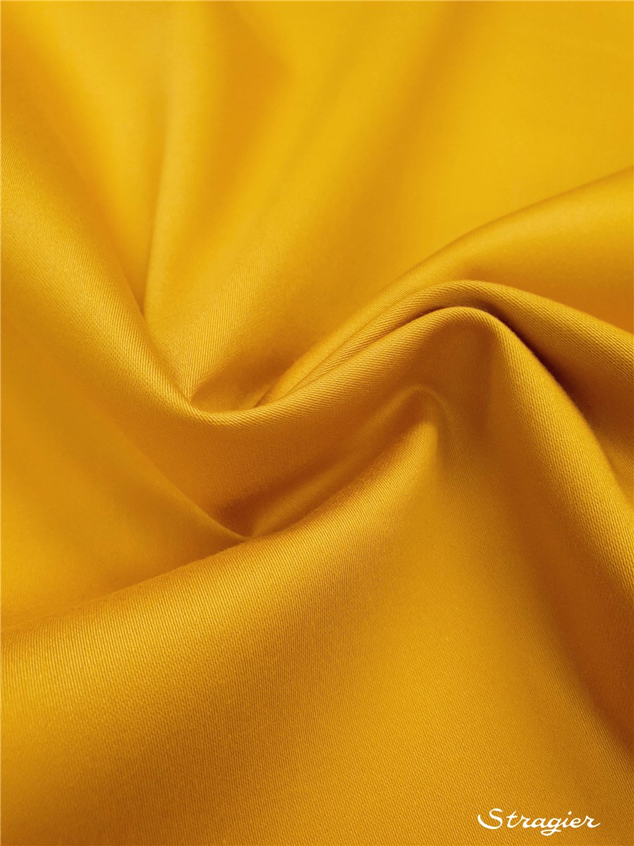 Satin de Coton Extensible - uni - Moutarde