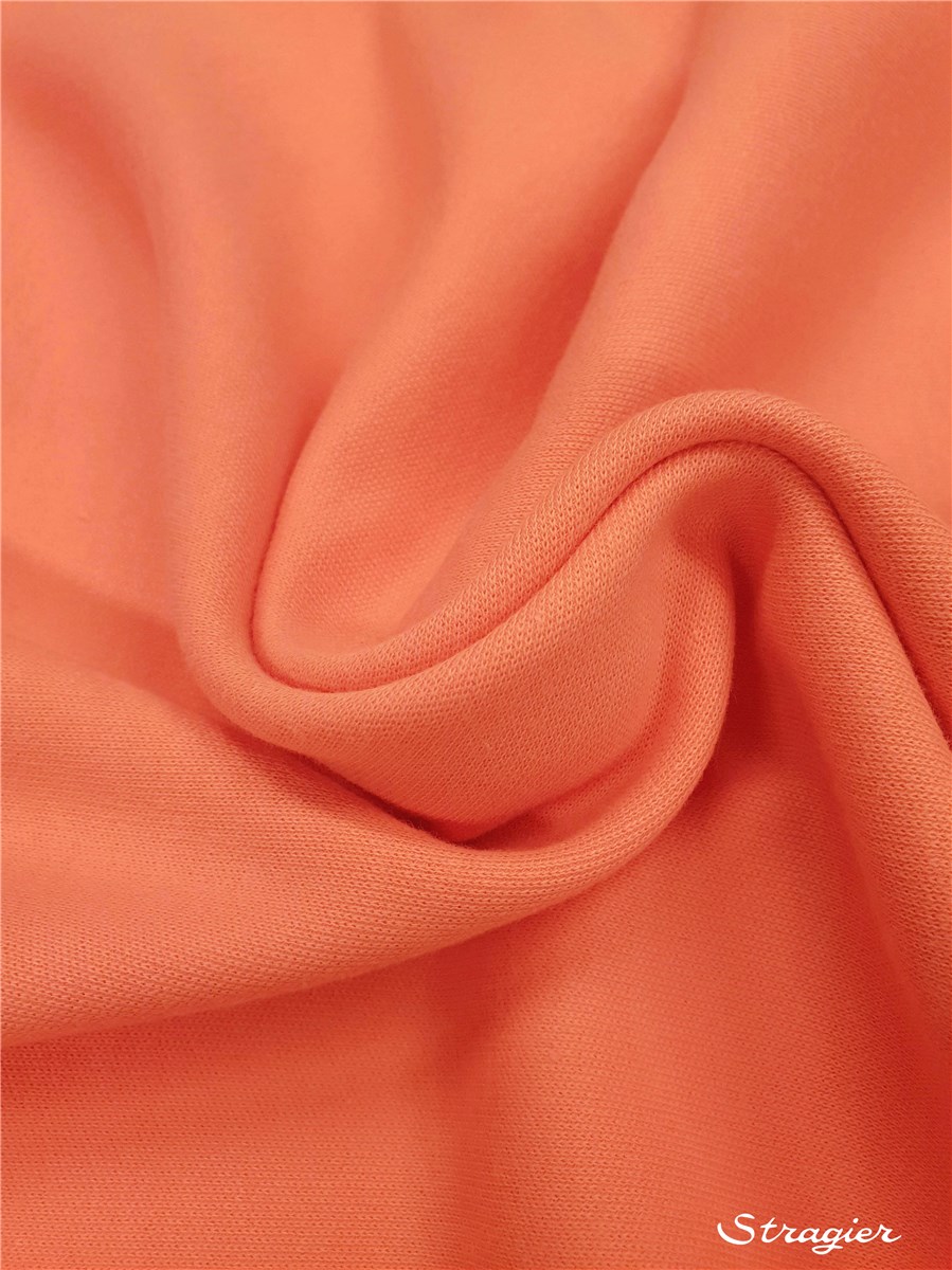 Tricot - Pur coton - UNE - uni - Pêche 