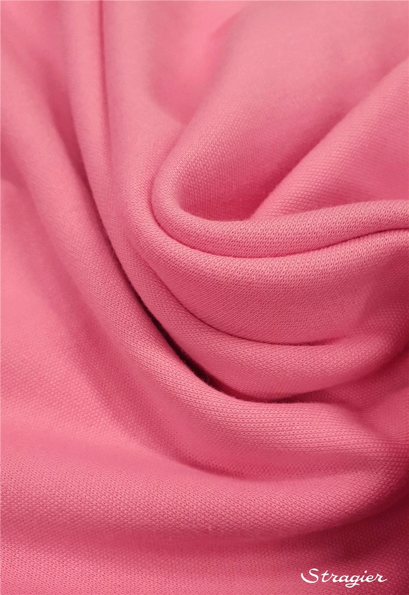 Tricot - Pur coton - UNE - uni - Rose Cyclamen