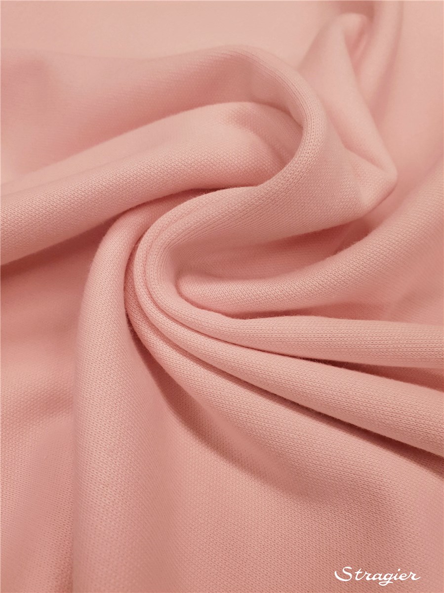 Tricot - Pur coton - UNE - uni - Rose perle