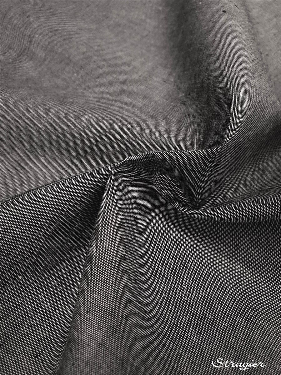 Popeline Pur Coton - Soft - uni - Noir-Blanc