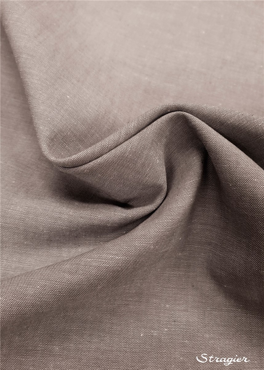Popeline Pur Coton - Soft - uni - Gris-Blanc