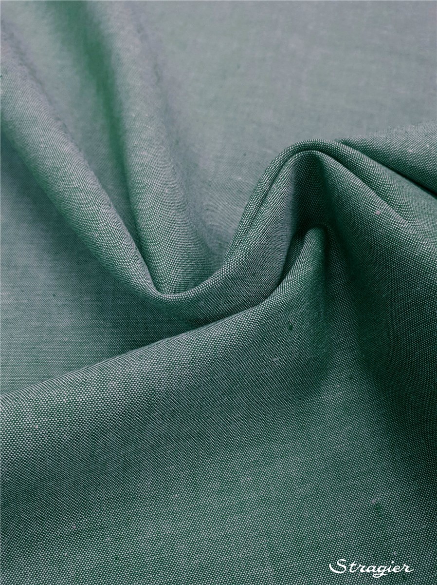 Popeline Pur Coton - Soft - uni - Vert Canard-Blanc