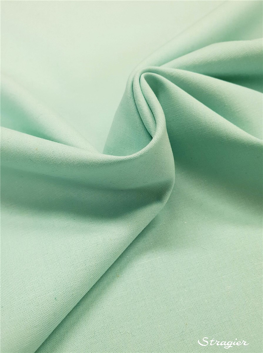 Popeline Pur Coton - Soft - uni - Menthe-Blanc