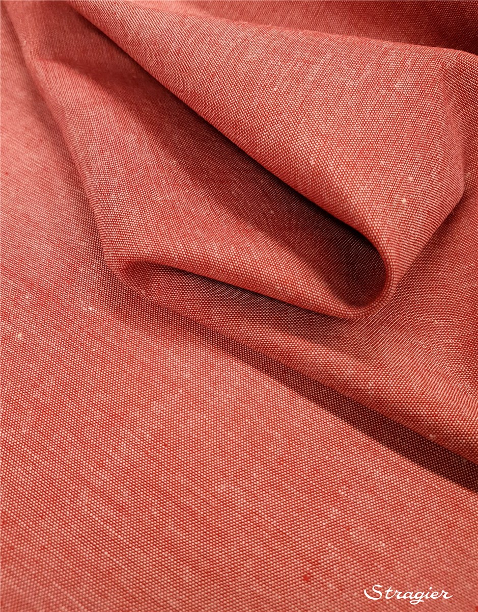 Popeline Pur Coton - Soft - uni - Rouge-Blanc