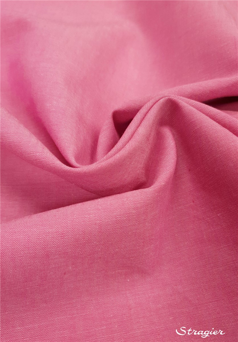 Popeline Pur Coton - Soft - uni - Fuchsia-Blanc