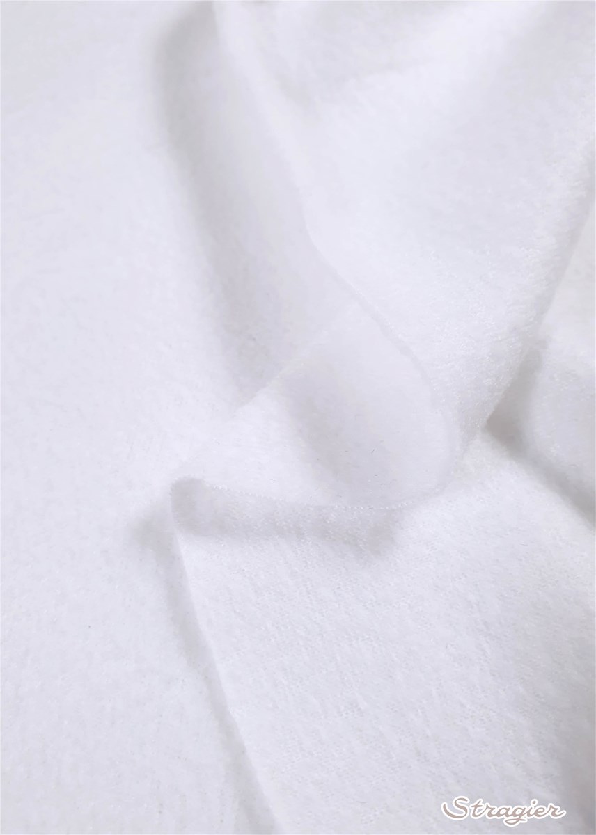 Molleton Polyester - léger - uni - Blanc 